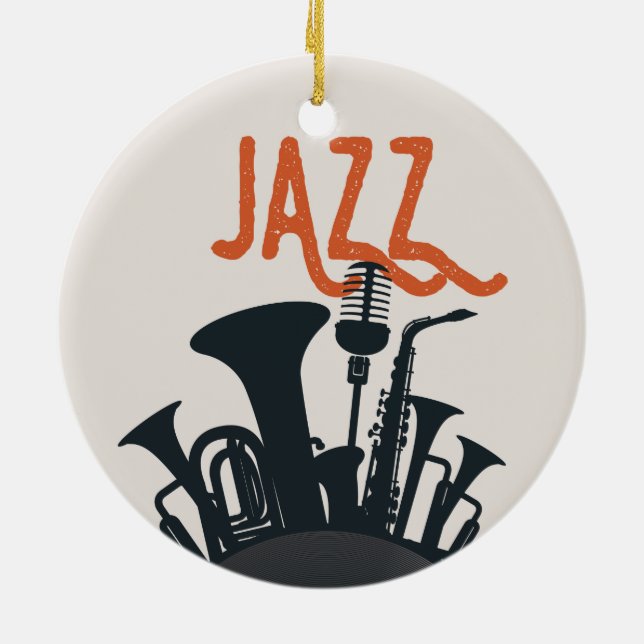 För dem som gillar jazz. julgransprydnad keramik (Baksidan)