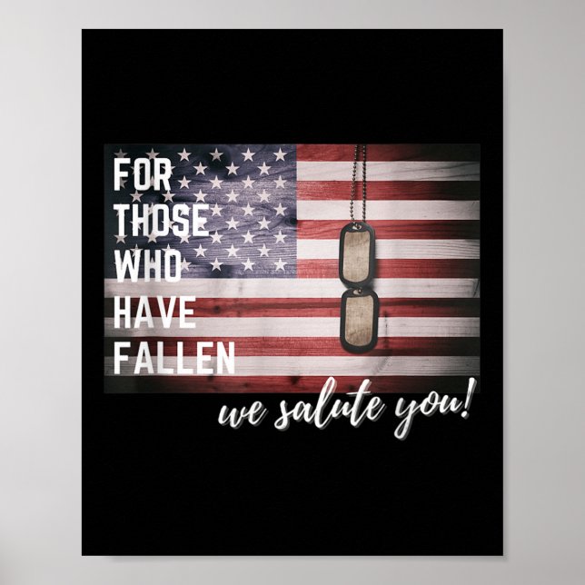 För dem som har fallit - den patriotiska minnesdag poster (Framsidan)