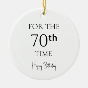 För den 70:e gången Grattis på födelsedagen Julgransprydnad Keramik