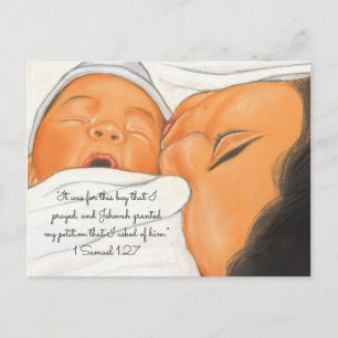 För den här pojken bad jag~Just Born Newborn-vykor Vykort