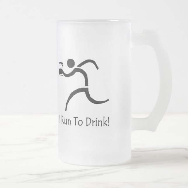 För den IRunToDrink "kör jag den frostade muggen Frostat Ölglas (Höger)