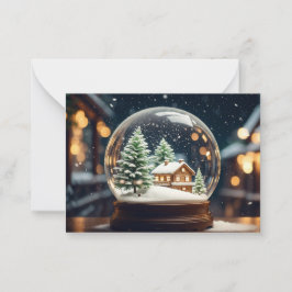 För den som har allt: Snowglobe Anteckningskort