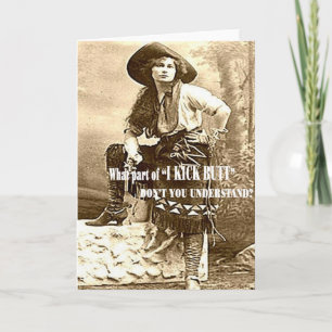 För den vintageCowgirl"SPARKAR JAG kortet för Kort