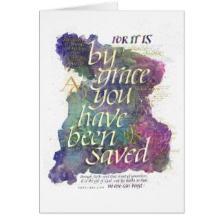 "För det är på nåd" Hälsningskort