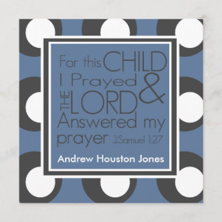 För detta barn bad jag om födelsemeddelande meddelande