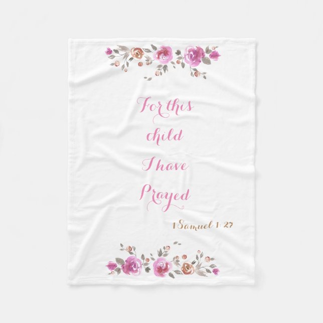 För detta barn har jag bett fleecefilt (Framsidan)