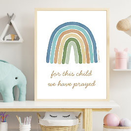 För detta barn har vi Poster Boho Blue Rainbow