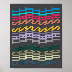 För detta dolda meddelande Färgglad linne Poster