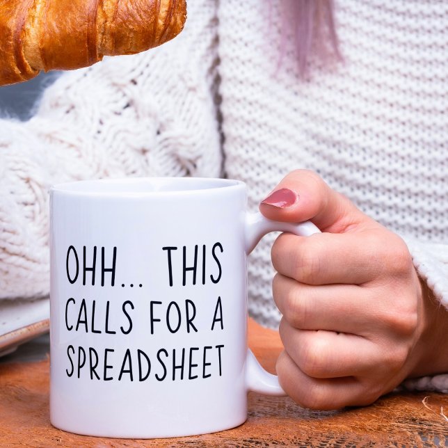 För detta krävs ett kalkylblad kaffemugg (Skapare uppladdad)