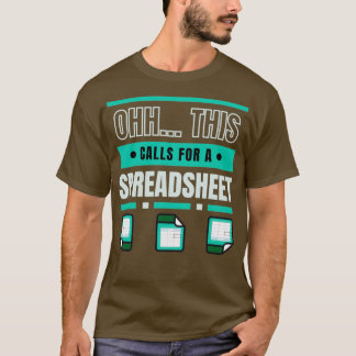 För detta krävs ett kalkylblad t shirt