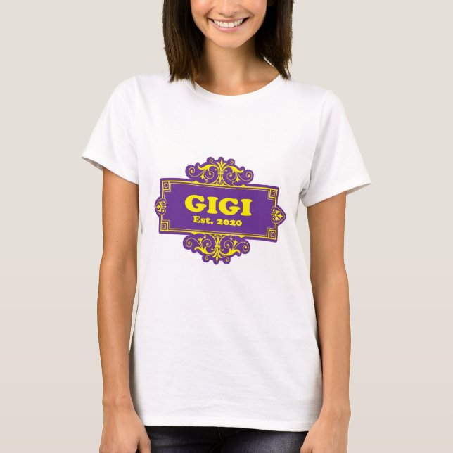 För detta Speciell "GiGi 2020" T Shirt (Framsida)