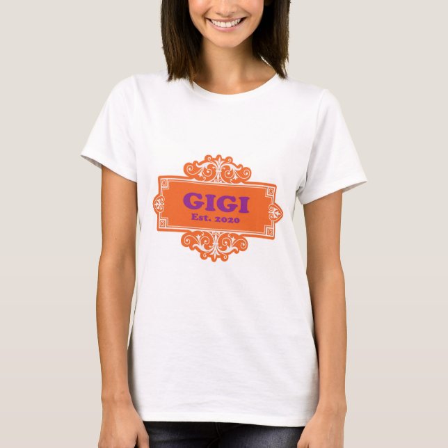 För detta Speciell "GiGi 2020" T Shirt (Framsida)