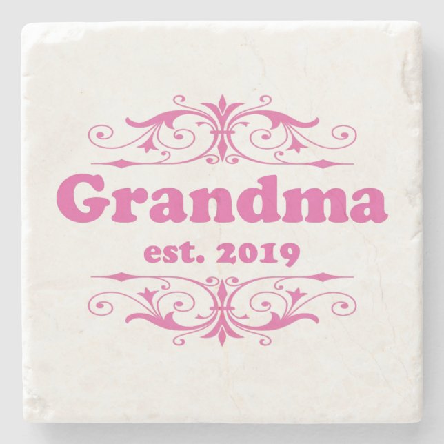 För detta Speciell, "Grandma 2019" Stenunderlägg (Framsidan)