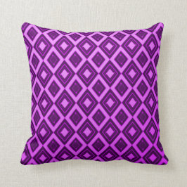 För diamantmönster för Retro 70-tal purpurfärgad Kudde
