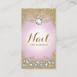 För diamantvintage för 311 lila Glam guld- glitter Visitkort