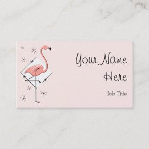 För diamantvisitkort för Flamingo rosa text för Visitkort