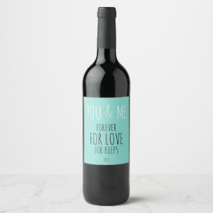 För dig och mig, Vin Flaska-etiketter Vinflaska Etikett