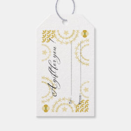 för dig vit och gul presenttagg presentetikett