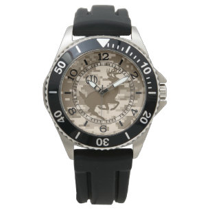För Digital för öken beige Camo för hjort Armbandsur