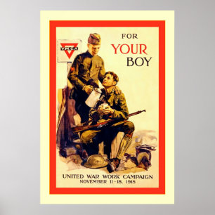 För din pojke ~ Vintage Världskrig 1 Poster