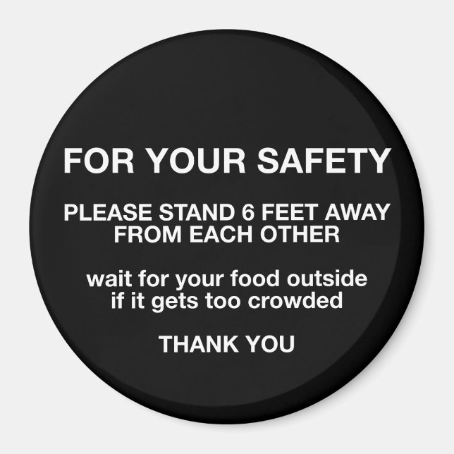 För din säkerhet magnet (Framsidan)