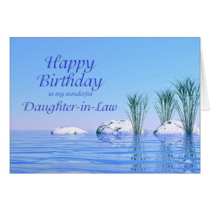 För din svärdotter, Spa like, Blue Birthday Hälsningskort