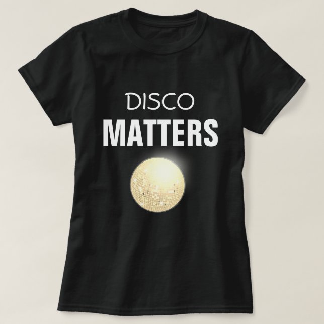 för diskoboll | för 70-tal Retro skins guld- Tee Shirt (Design framsida)