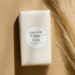 För ditt Lycklig Tårar Bröllop Tissue Pack Runt Klistermärke