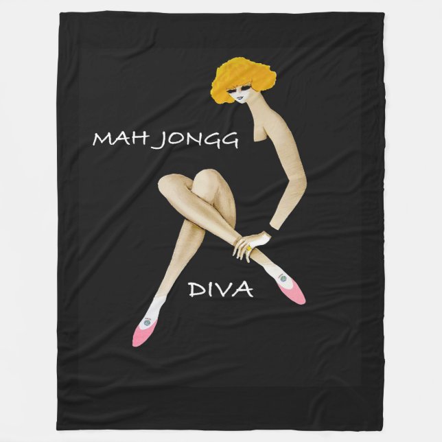 För Divaull för Mah Jongg filt (Framsidan)