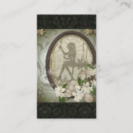 För Divavisitkort för vintage damastast glamorös Visitkort