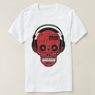 FÖR DJ-PRODUCENT FÖR SKALLE HEAD SKJORTA FÖR TEE SHIRT