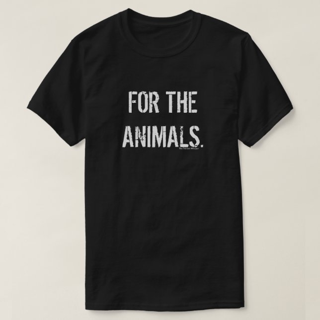 För djurskjortan (svarten) t-shirt (Design framsida)