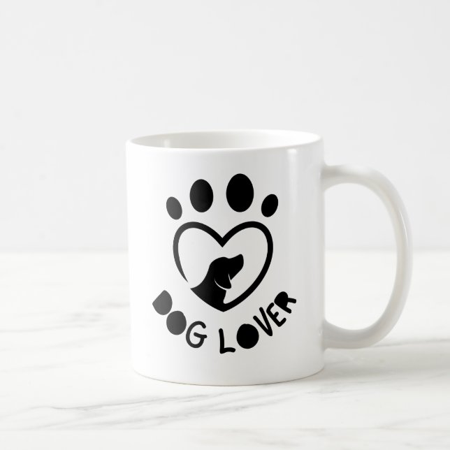 For dog lovers with the quote "Dog lover" Kaffemugg (Höger)