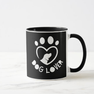 for dog lovers with the quote "Dog lover" Mugg