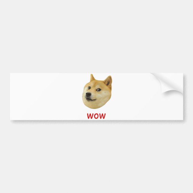För Doge wow mycket mycket hund sådan Shiba Shibe Bildekal (Framsidan)