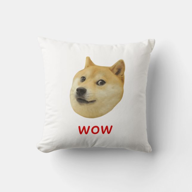 För Doge wow mycket mycket hund sådan Shiba Shibe Kudde (Framsida)