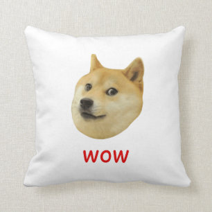För Doge wow mycket mycket hund sådan Shiba Shibe Kudde