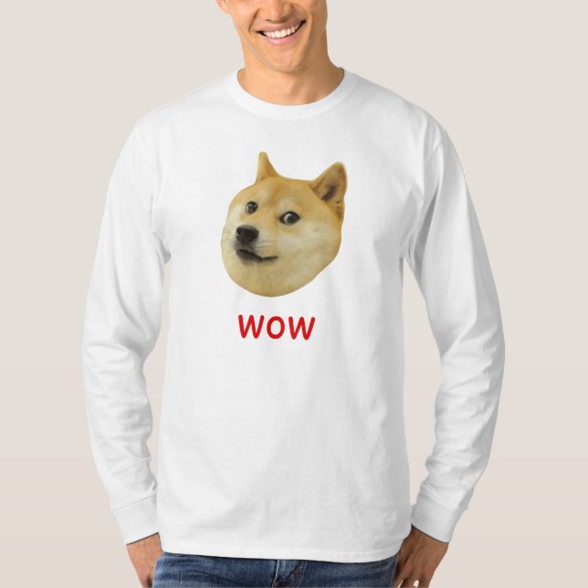 För Doge wow mycket mycket hund sådan Shiba Shibe Tee (Framsida)