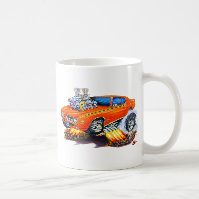 För domareorange för 1969 GTO bil Kaffemugg (Höger)