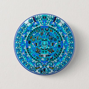 För domedagsymbol för Mayan Maya Aztec ~ Knapp