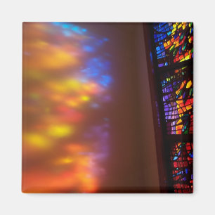 För domkyrkafönster för målat glass kyrklig ko magnet