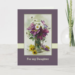 För dotter på Mors dag, färgreduktfärg Kort