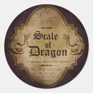 för Dragon Apothecary Runt Klistermärke