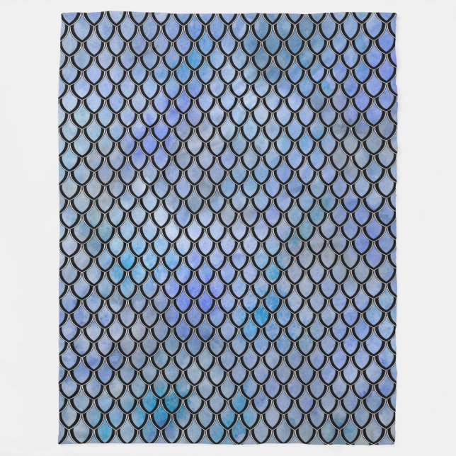 För drakefjäll för blått svart filt (Framsidan)