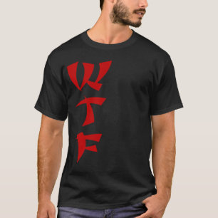 För drakeMn för WTF röd utslagsplats för svart Tee