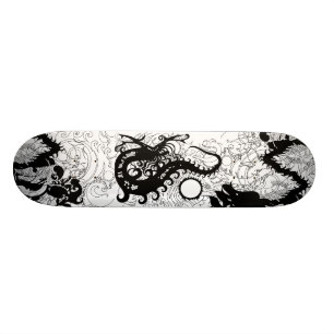 För drakeSilhouette för djupt hav Skateboard