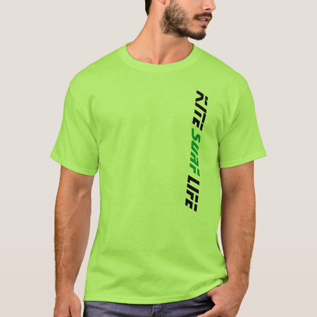För drakesurfa för limefrukt knyter grönt liv väck tee shirt (Framsida)