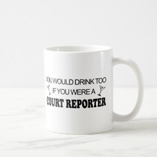 För drink domstolreporter för - kaffemugg