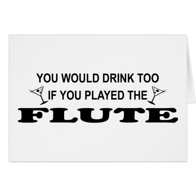 För drink flöjt för - hälsningskort (Framsidan Horizontal)