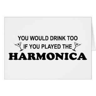 För drink Harmonica för - Hälsningskort